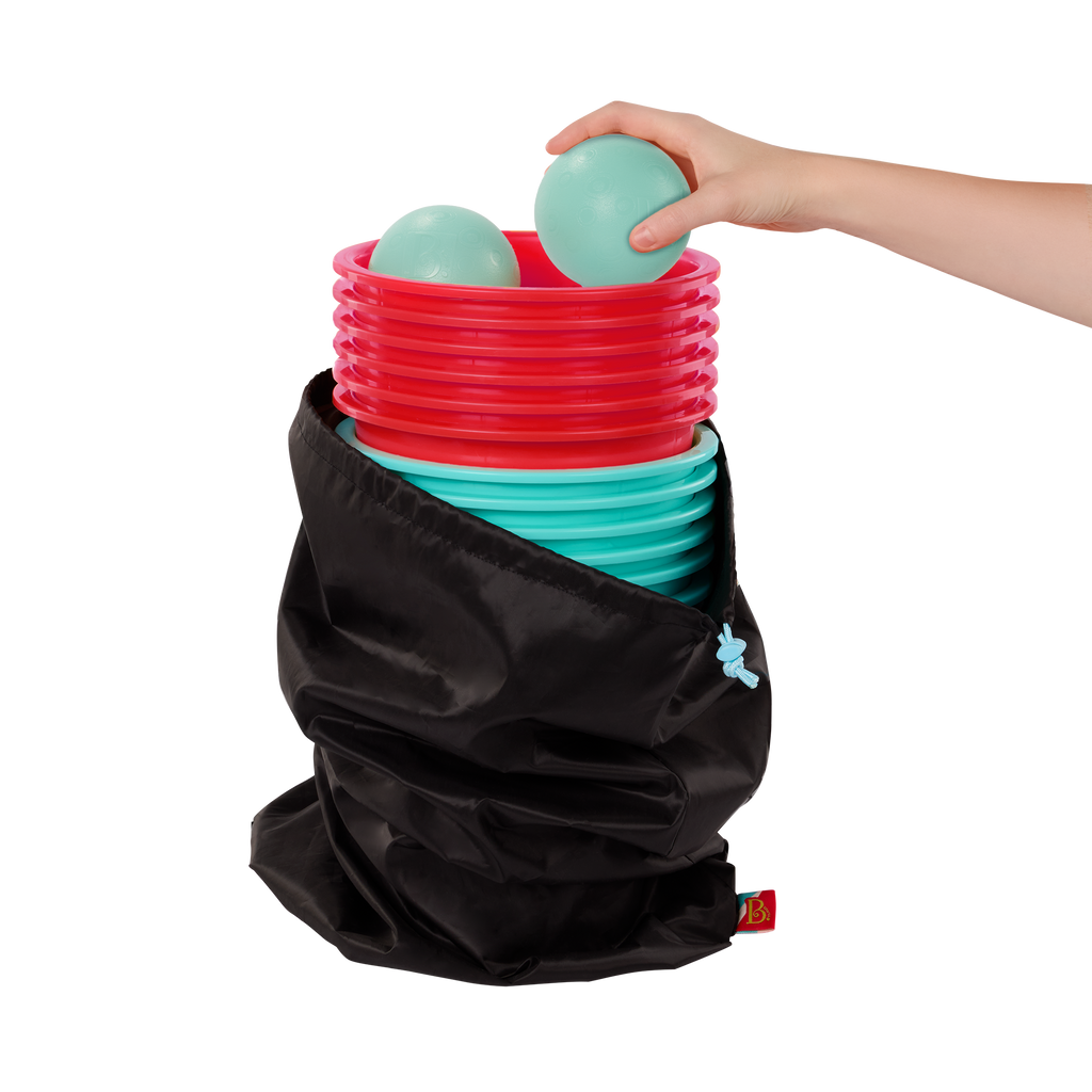 Toss Topple Buckets