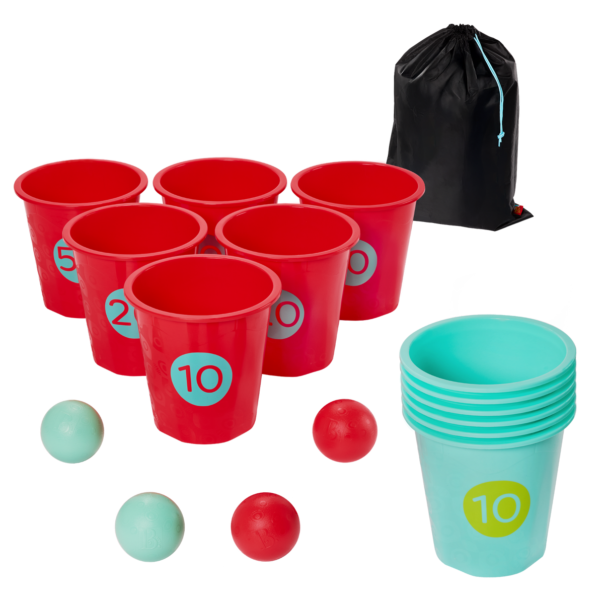 Toss Topple Buckets
